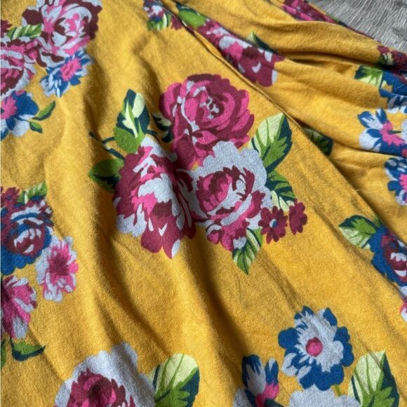 MATILDA JANE MUSTARD YELLOW SIZE MEDIUM ALANA FLORAL WRAP DRESS - Picture 4 of 11